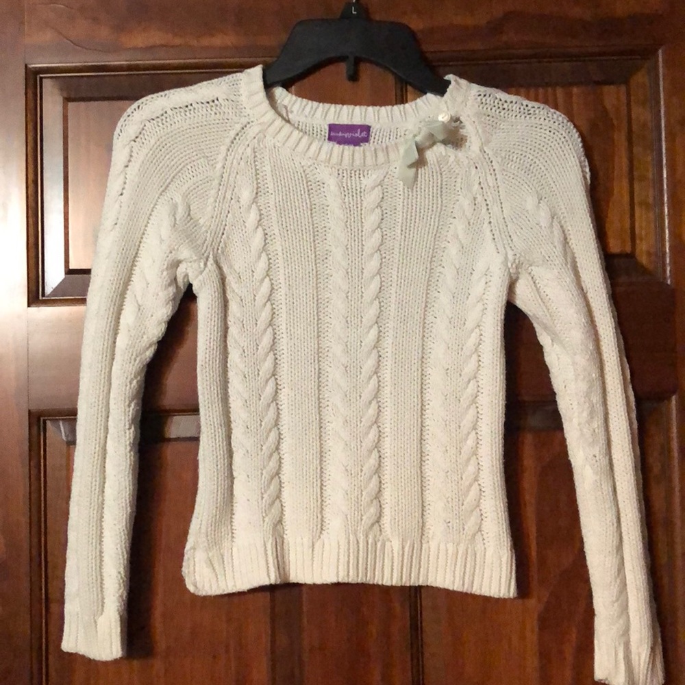 Cream sweater girls 6x